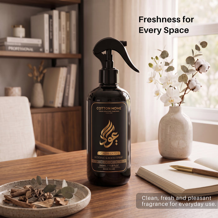 Calm Oud Home Fragrance – Dual-Use Air & Fabric Freshener (350ml)