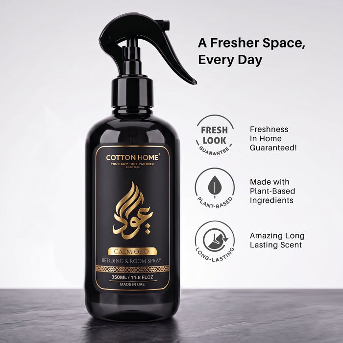 Calm Oud Home Fragrance – Dual-Use Air & Fabric Freshener (350ml)