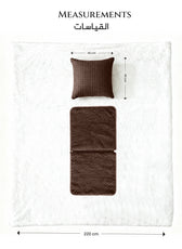 Dormella 2-in-1 Cushion with Blanket 40x40cm Cushion with 220x240cm Blanket Brown