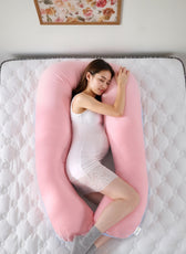 Four Seasons Dual Pregnancy Pillow U Shaped Full Body Maternity Pillow 80x130cm Pink and Blue - Cotton Home