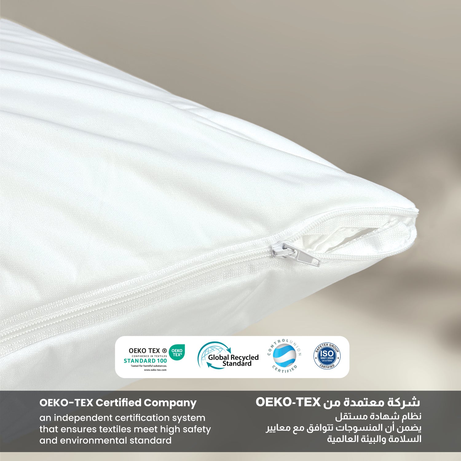 PU Laminated Waterproof Pillow Protector 50 X 75 CM - 2 Piece, White