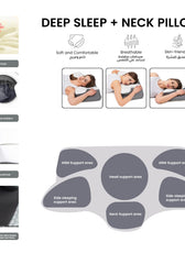 Ergo Memory Foam Pillow with Breathable, Washable Cover  64x40x12cm