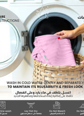 Stripe Fitted Sheet Set Single 90x200+20cm with Pillowcase Pink