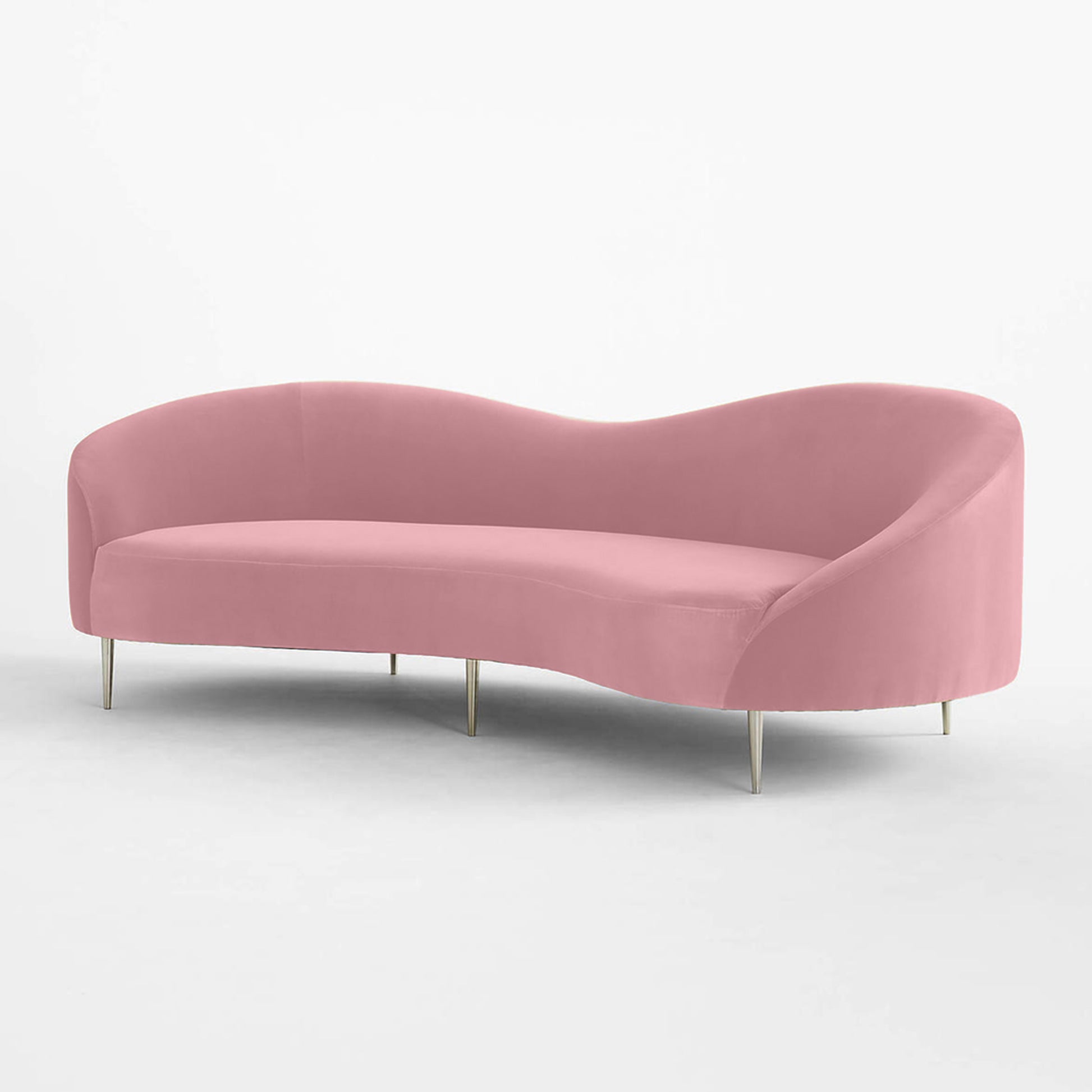 Luxe Lounge Luxurious Camel Velvet 3 Seater Sofa - 241cm Chic & Comfortable Lounge Seating - Cotton Home