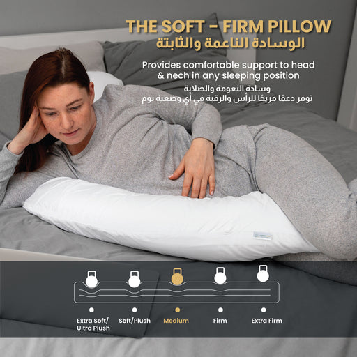 Four Seasons Pregnancy Pillow J Shaped Full Body Materniy Pillow 80x130cm White - Cotton Home