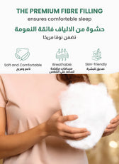 Four Seasons Quilted Pillow Bed Pillows for Sleeping Hotel Pillow White 50x75 cm Pack of 2 - Cotton Home