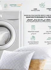 Four Seasons Quilted Pillow Bed Pillows for Sleeping Hotel Pillow White 50x75 cm Pack of 2 - Cotton Home