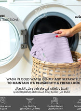 Stripe Fitted Sheet Set Double 120x200+25cm with Pillowcases Light Purple