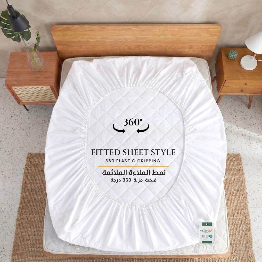 Quilted Thickened Waterproof Double Mattress Protector - 140x200+35cm