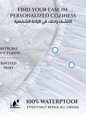 Quilted Thickened Waterproof Double Mattress Protector - 140x200+35cm