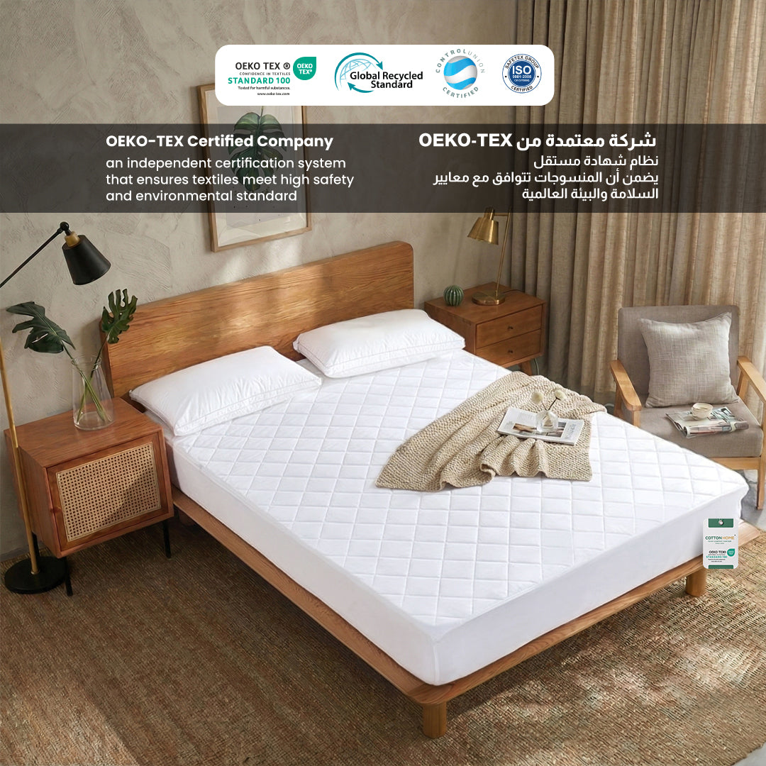 Quilted Thickened Waterproof Double Mattress Protector - 140x200+35cm