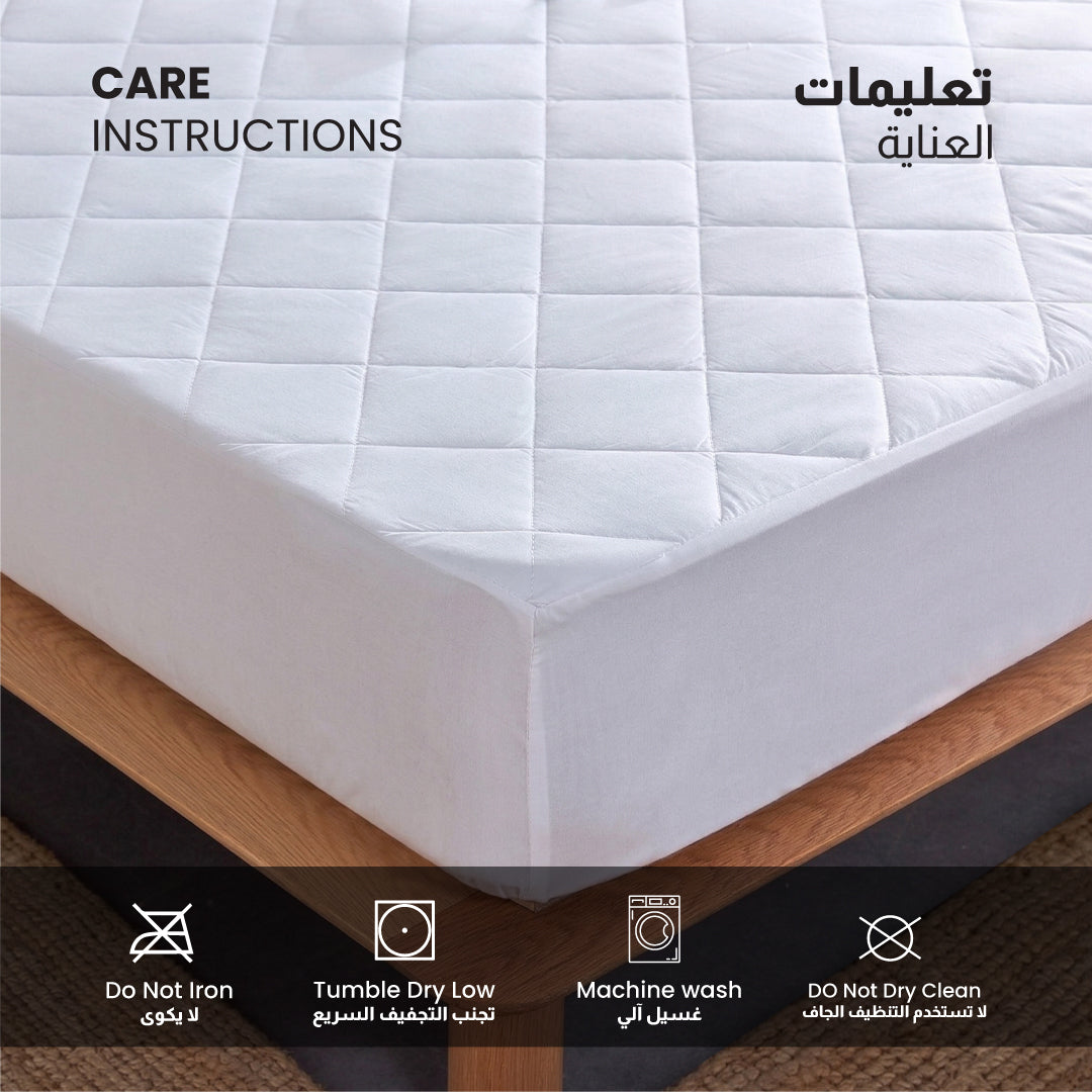 Quilted Thickened Waterproof Double Mattress Protector - 140x200+35cm