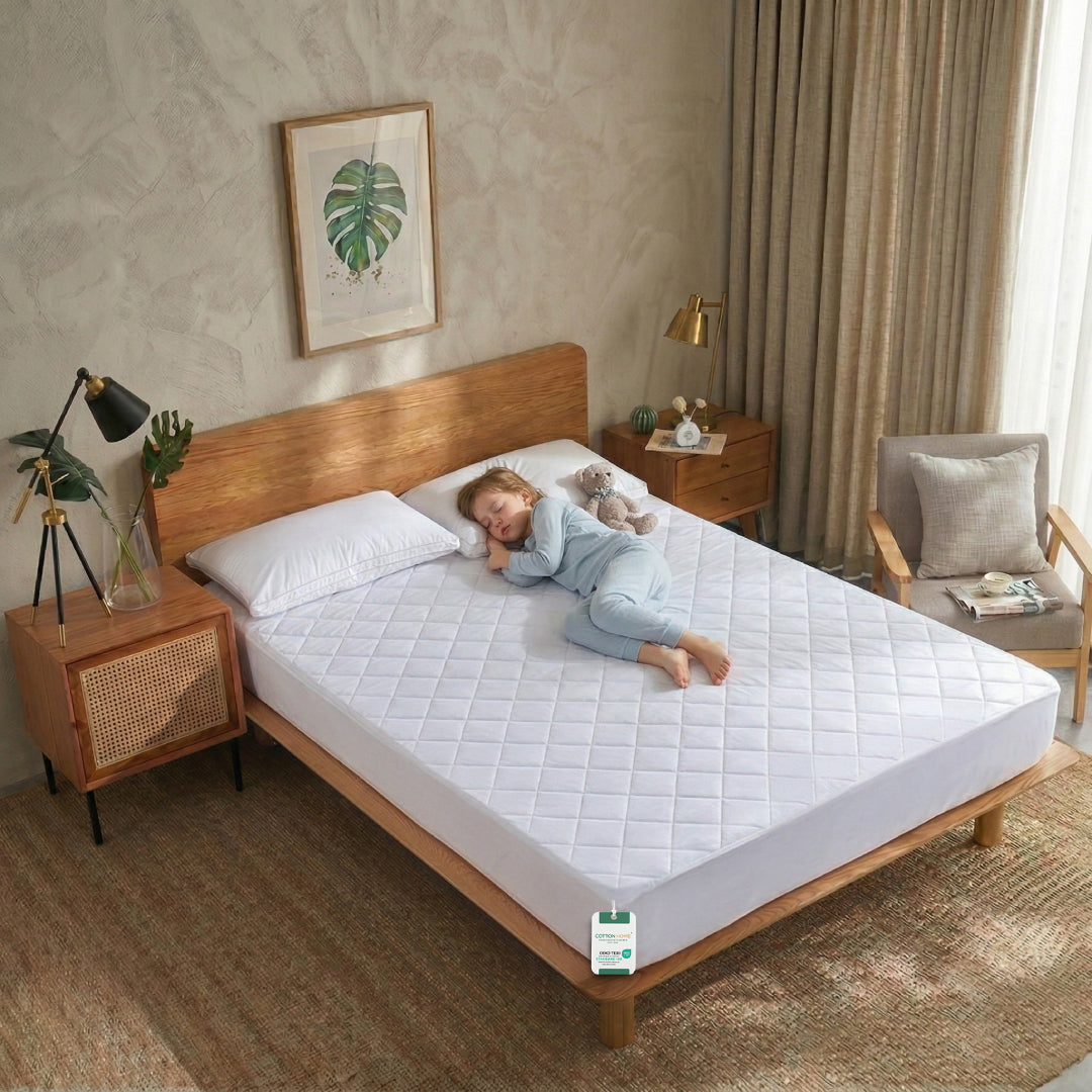 Quilted Thickened Waterproof Single Mattress Protector - 90x190+30cm