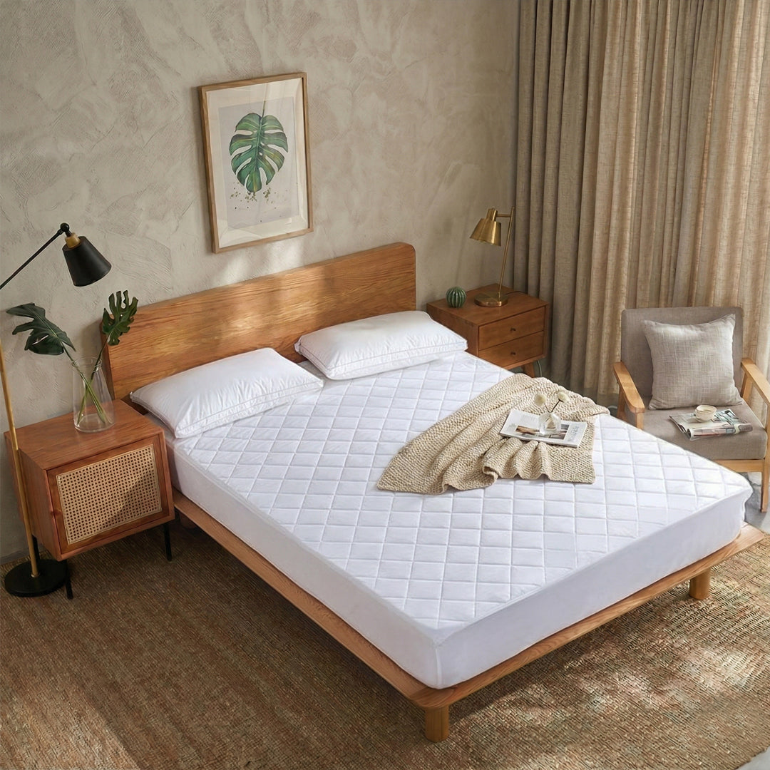 Quilted Thickened Waterproof Single Mattress Protector - 90x190+30cm