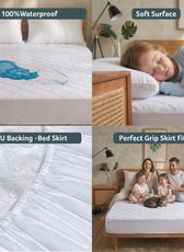 Quilted Thickened Waterproof Single Mattress Protector - 90x190+30cm