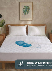 Quilted Thickened Waterproof Single Mattress Protector - 90x190+30cm