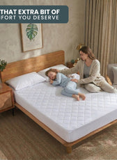 Quilted Thickened Waterproof Single Mattress Protector - 90x190+30cm