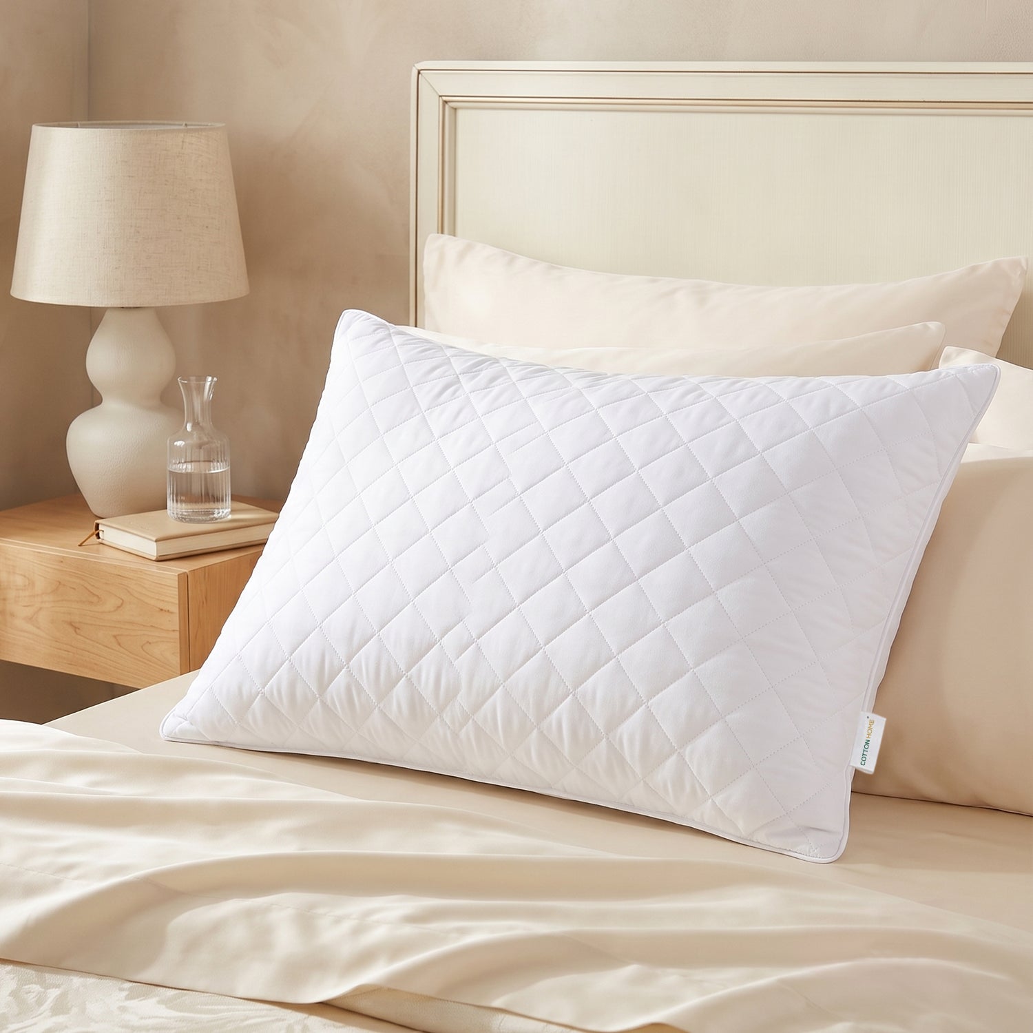 Four Seasons Quilted Pillow Bed Pillows for Sleeping Hotel Pillow White 50x75 cm Pack of 1