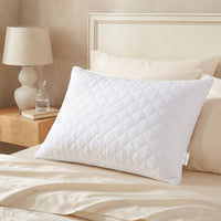 Four Seasons Quilted Pillow Bed Pillows for Sleeping Hotel Pillow White 50x75 cm Pack of 1