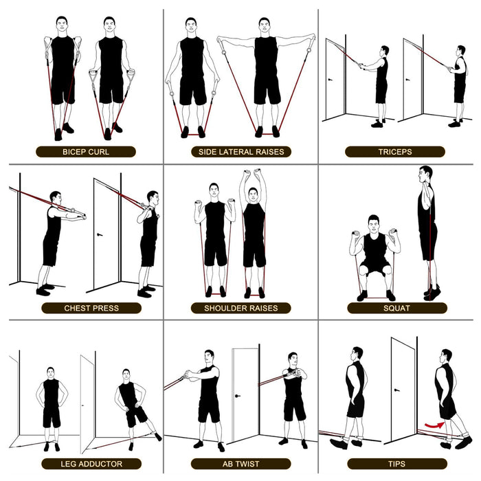 Fitness Resistance Bands Set – Complete Home Workout Kit