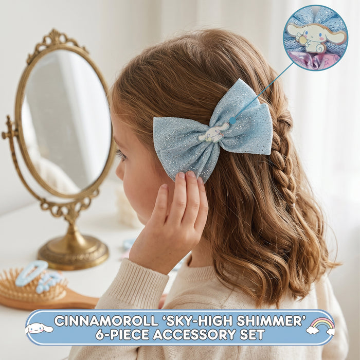Cinnamoroll Theme Hair Accessories Set Pack of 6 Sky Blue