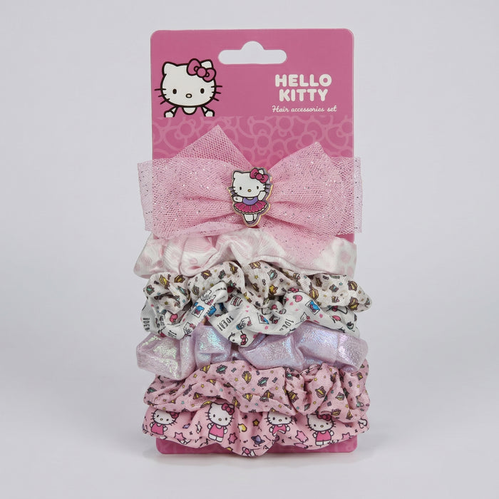 Hello Kitty Hair Accessories Set Pack of 6 hair scrunchies set