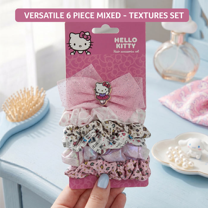 Hello Kitty Printed School Backpack and Hair Accessories Bundle 19