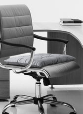 Velvet Slip Free Tufted  Chair Cushion Silver 40x40cm - Pack of 2 - Cotton Home