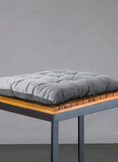 Velvet Slip Free Tufted  Chair Cushion Silver 40x40cm - Pack of 4 - Cotton Home