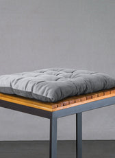 Velvet Slip Free Tufted  Chair Cushion Silver 40x40cm - Pack of 2 - Cotton Home