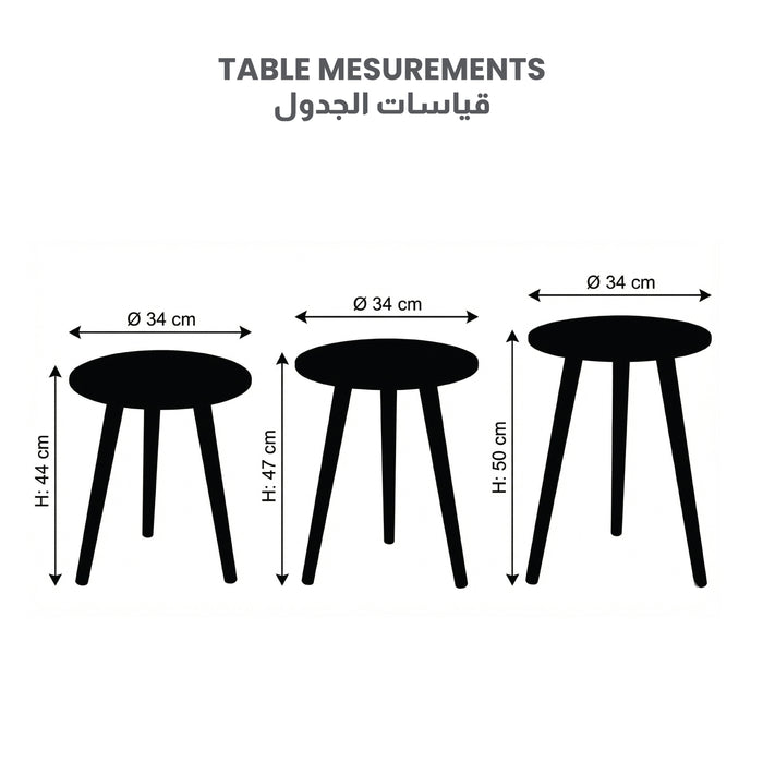 Coffee Table Set of 3 by Cotton Home