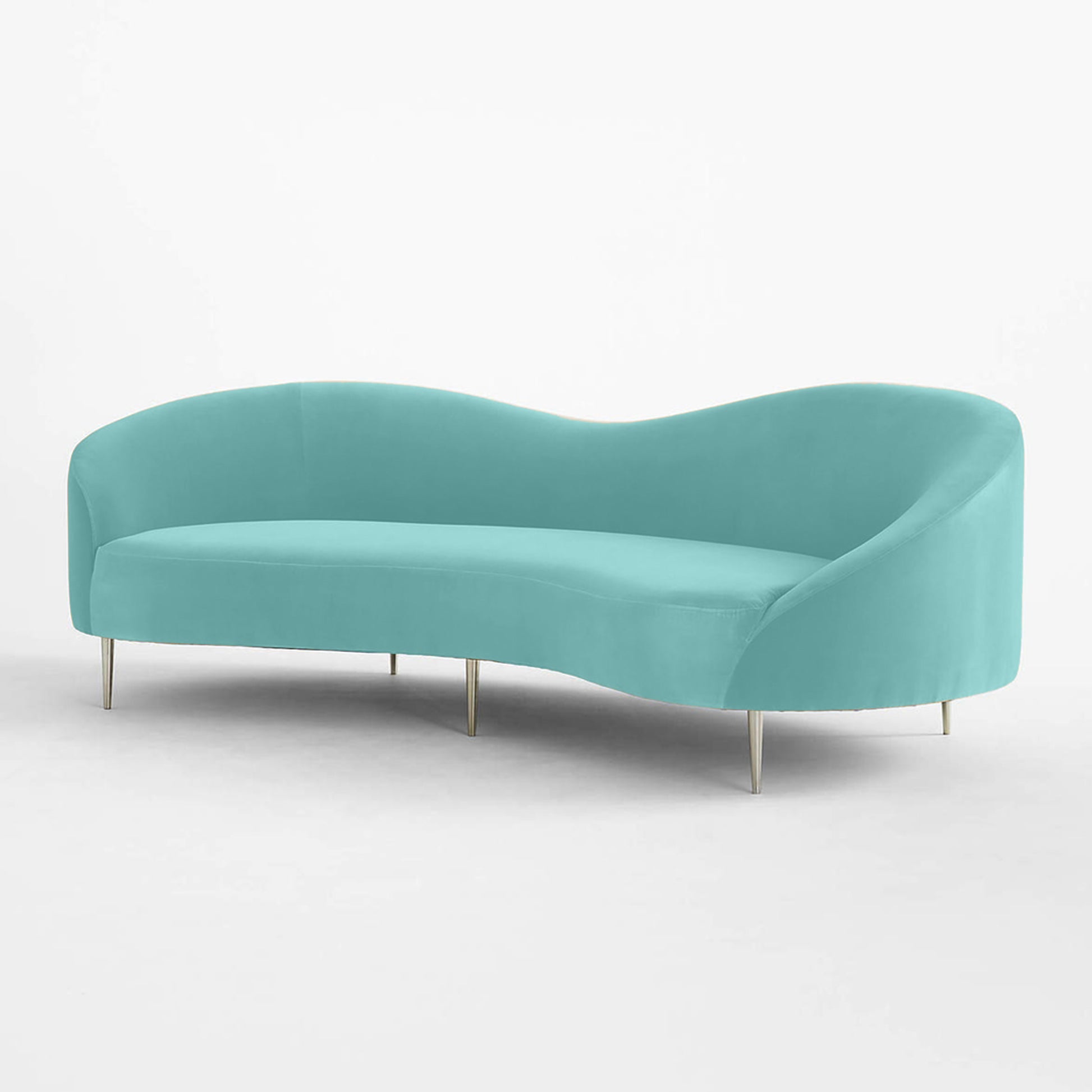 Luxe Lounge Luxurious Camel Velvet 3 Seater Sofa - 241cm Chic & Comfortable Lounge Seating - Cotton Home