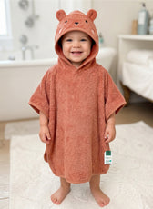 Snuggle Hooded Fox Kids Bathrobe 100% Cotton Toddler Bathrobe for 0-3 Years