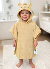Snuggle Hooded Tiger Kids Bathrobe 100% Cotton Toddler Bathrobe for 0-3 Years