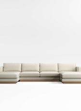 Tidal Double Chaise Fabric Sectional Sofa  Luxury Seating by Cotton Home - Cotton Home