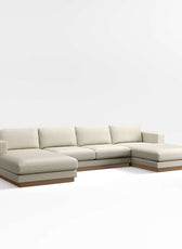 Tidal Double Chaise Fabric Sectional Sofa  Luxury Seating by Cotton Home - Cotton Home