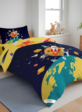 Kids Duvet Cover Set 3 Pcs - Space Print | 135x220cm | Microfiber | Cotton Home - Cotton Home