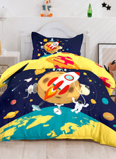 Kids Duvet Cover Set 3 Pcs - Space Print | 135x220cm | Microfiber | Cotton Home - Cotton Home