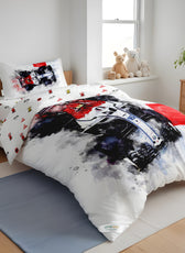 Kids Duvet Cover Set 3 Pcs - Sports Car Print | 135x220cm | Microfiber | Cotton Home - Cotton Home
