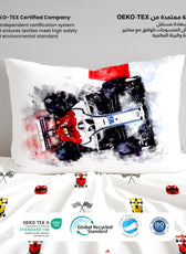 Kids Duvet Cover Set 3 Pcs - Sports Car Print | 135x220cm | Microfiber | Cotton Home - Cotton Home