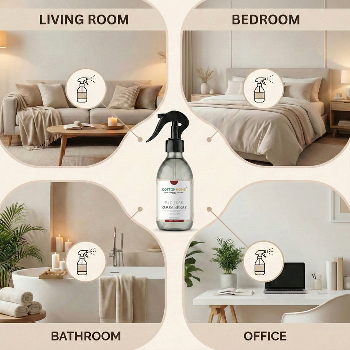 Red Teak Bedding & Room Spray – Dual-Use Air & Fabric Freshener (250ml)