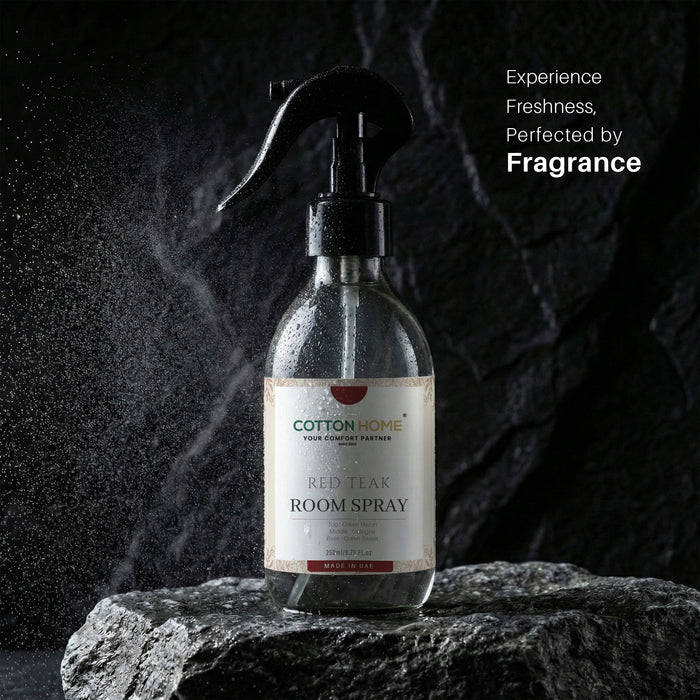 Red Teak Bedding & Room Spray – Dual-Use Air & Fabric Freshener (250ml)