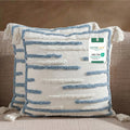 Boho Handcrafted Throw Pillow 45x45cm Filled Cushion with Stripe Design Pack of 2