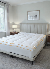 Royal Angler Mattress Topper 200X200 Premium Cotton 300TC with Fitted Sheet Style