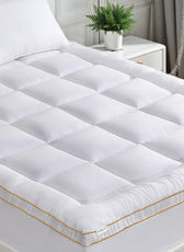Royal Angler Mattress Topper 200X200 Premium Cotton 300TC with Fitted Sheet Style