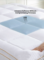 Royal Angler Mattress Topper 200X200 Premium Cotton 300TC with Fitted Sheet Style