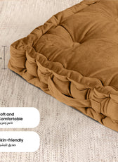 Serenity Velvet Multipurpose Seat Cushion 40x40cm  Pack of 2  Square Shape Seating - Cotton Home