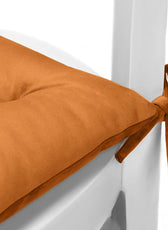 Velvet Slip Free Tufted  Chair Cushion Tan 40x40cm - Pack of 4 - Cotton Home