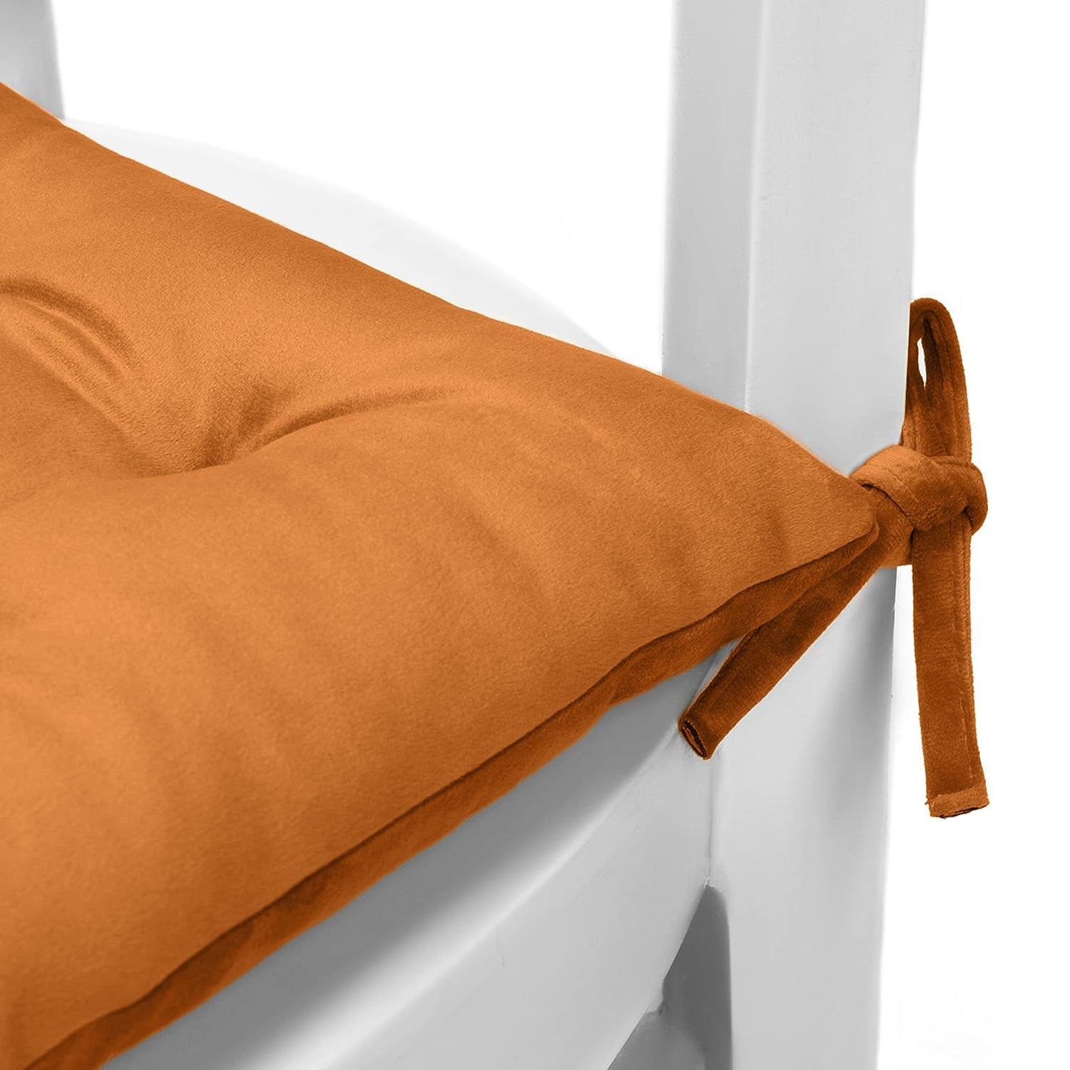 Velvet Slip Free Tufted  Chair Cushion Tan 40x40cm - Pack of 4 - Cotton Home