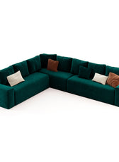 Harmony Haven 4 Seater Sofa in Luxurious Brown Velvet – L350cm x W180cm x H75cm Stylish, Comfortable, and Durable Sofa for Elegant Living Spaces - Cotton Home